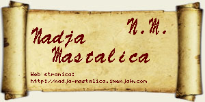 Nadja Mastalica vizit kartica